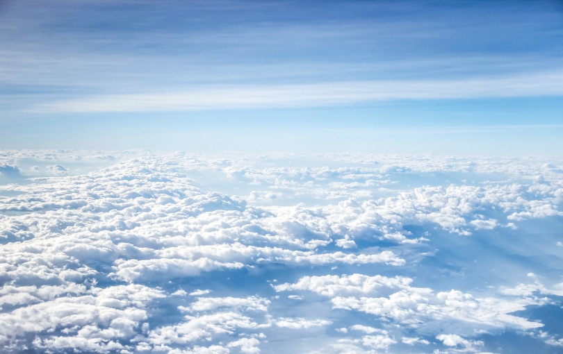 aerial view of cloudscape